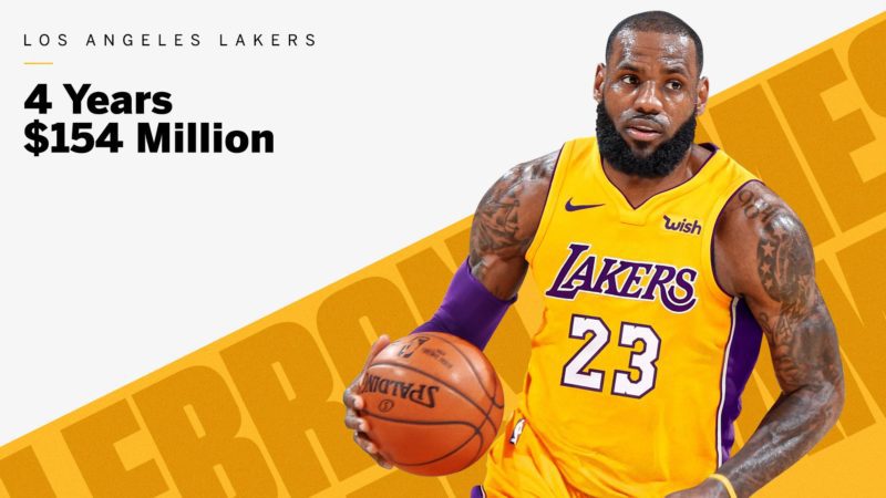 LeBron James joins Los Angeles Lakers in a reported $154 million deal ...