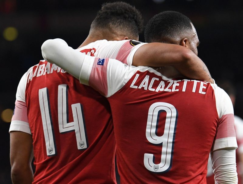 Europa League: Auba and Laca combines to put Arsenal in control ...